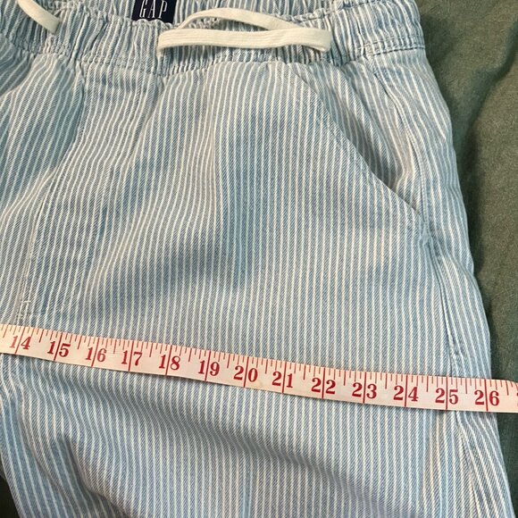 Gap Horseshoe Easy Jeans Womens L Tall Railroad Stripe Drawstring Waist Barrel - Picture 13 of 14